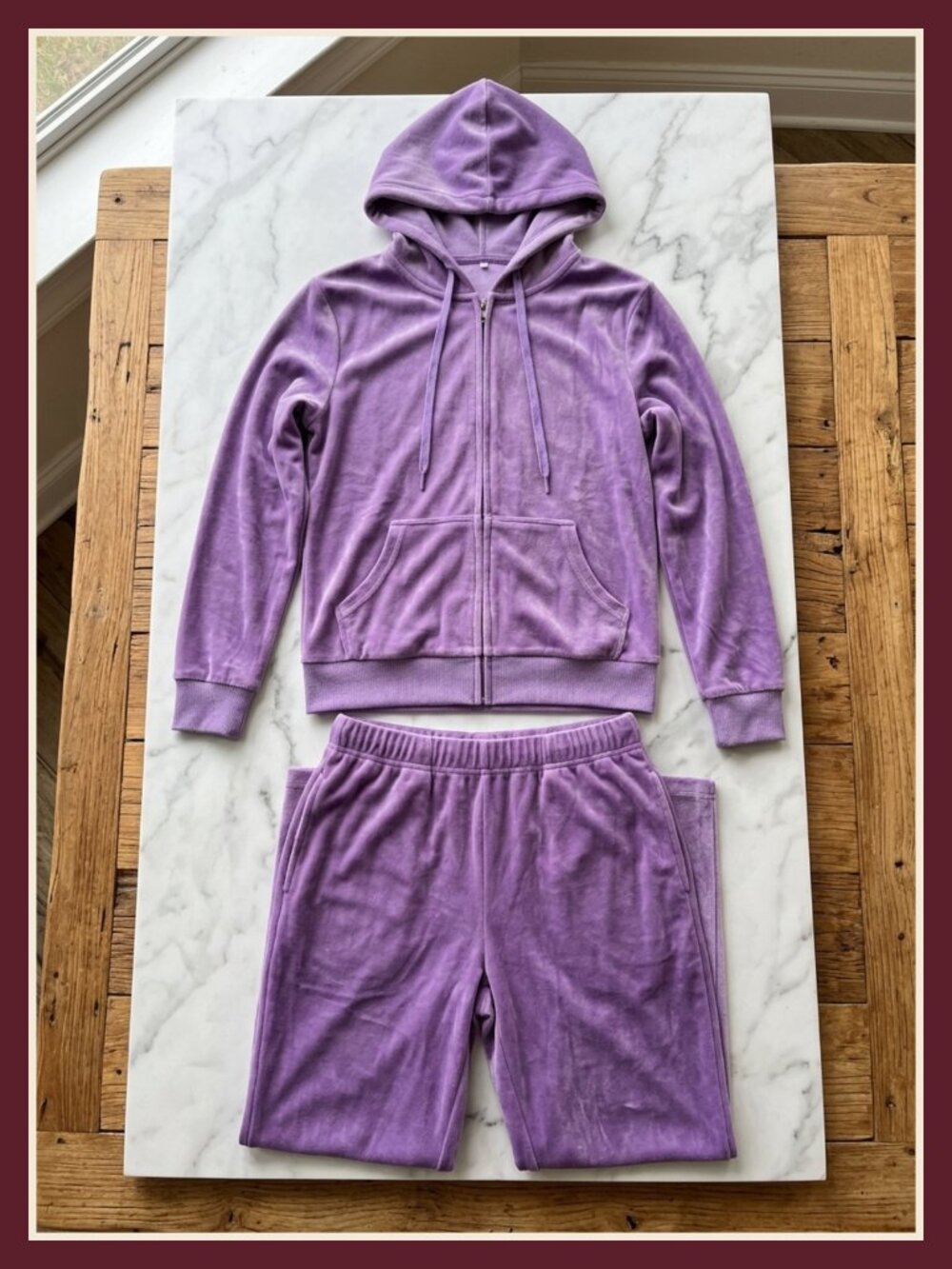 Women's Velour Tracksuit 2 Piece Zip Hoodie Jogger Set Fall